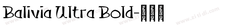 Balivia Ultra Bold字体转换